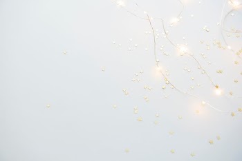star sequins on white platform