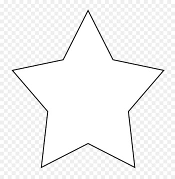 Star Shape Stencil Flag of the United States Pattern - Simple Star Cliparts 
