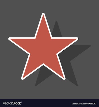 Star sticker icon flat rank favorite web symbol vector image