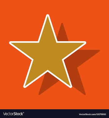 Star sticker icon flat rank favorite web symbol vector image