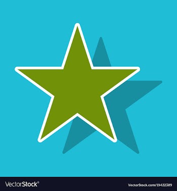 Star sticker icon flat rank favorite web symbol vector image