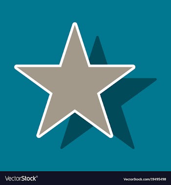 Star sticker icon flat rank favorite web symbol vector image