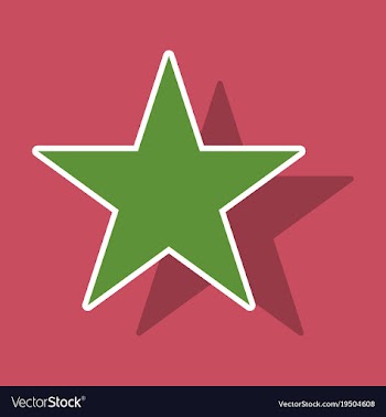 Star sticker icon flat rank favorite web symbol vector image