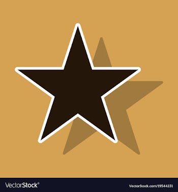 Star sticker icon flat rank favorite web symbol vector image