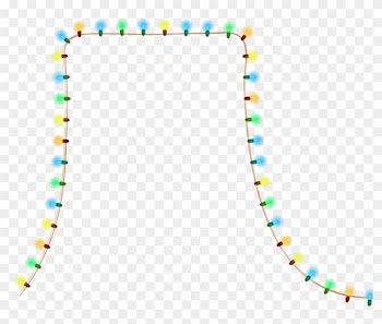 Star String Lights Png Black And White Stock Transparent - Christmas Lights Border Png