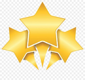 Star Symbol Clip art - Golden three five stars 