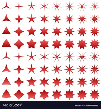 Star symbol set vector image