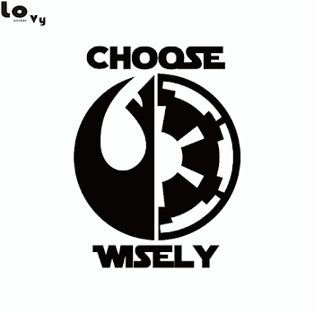 Star Wars Car Sticker Dark Side Light Side Choose Wisely Car Decal ...
