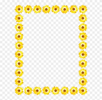 Star Yellow Drawing Blue - Design Border Png Sunflower