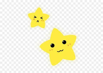 Star Yellow Pentagram Facial expression - Floating stars 