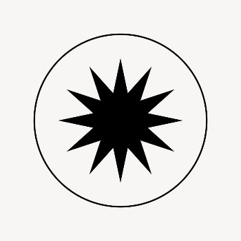 Starburst badge illustration, black design | Free Photo - rawpixel