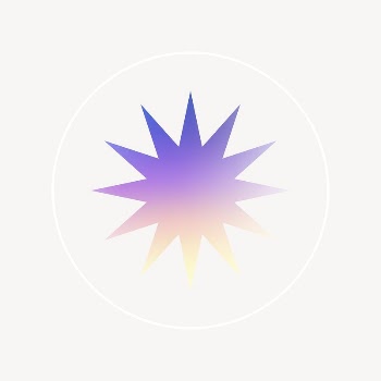 Starburst badge illustration, purple gradient, | Free Photo - rawpixel