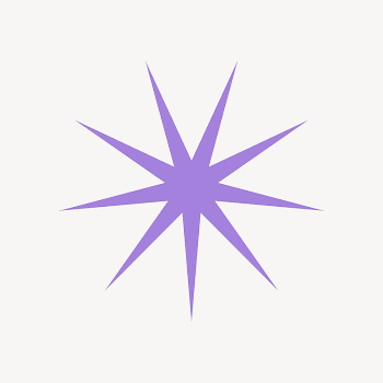 Starburst shape collage element, purple | Free Photo - rawpixel