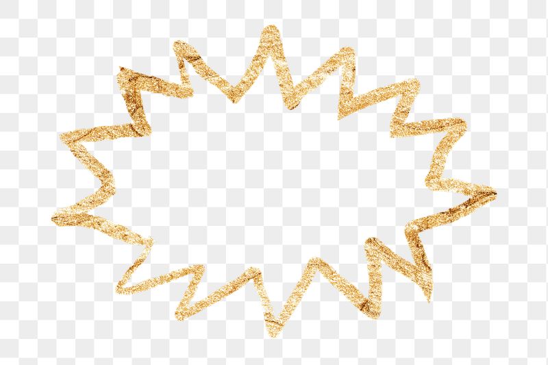 Starburst shape png sticker, gold | Free PNG Illustration - rawpixel
