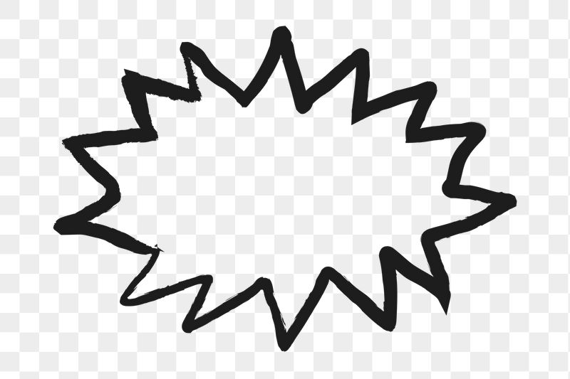 Starburst shape png sticker, speech | Free PNG Illustration - rawpixel