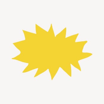 Starburst shape sticker, cute doodle | Free Vector Illustration - rawpixel