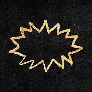 Starburst shape sticker, gold aesthetic | Free PSD Illustration - rawpixel
