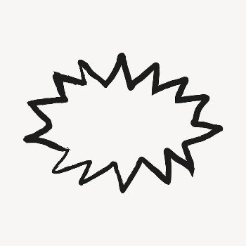 Starburst shape sticker, speech bubble | Free Vector Illustration - rawpixel