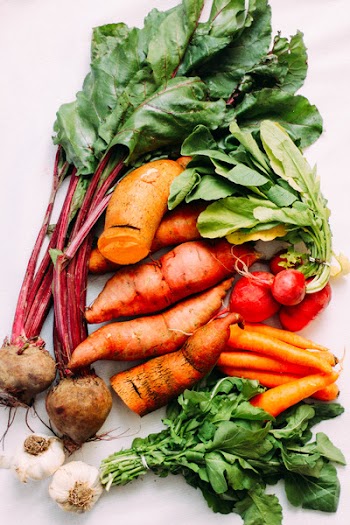 Starchy vegetables ready for a healthy dinner 