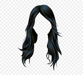 Stardoll Black hair Wig Long hair - hair vector 