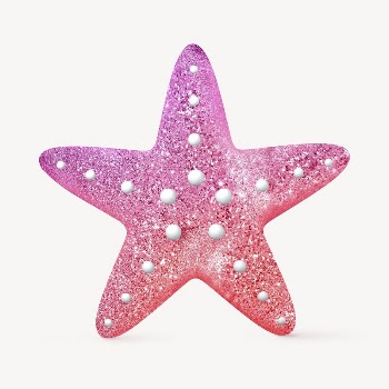 Starfish collage element, 3D summer | Free PSD - rawpixel