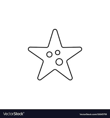 Starfish icon outline vector image