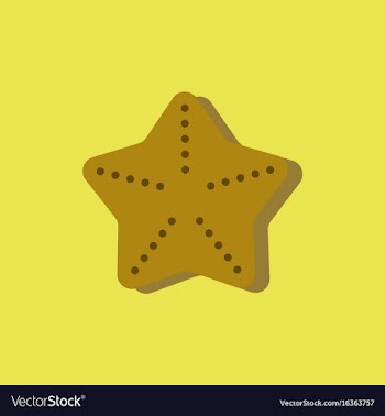 Starfish in sticker style vector image