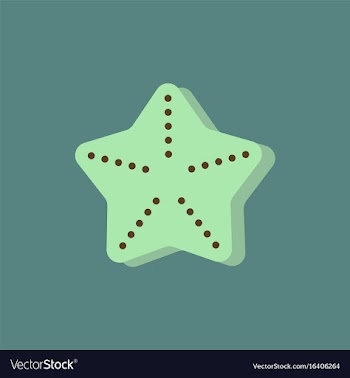 Starfish in sticker style vector image