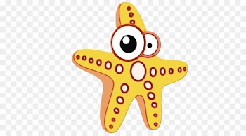 Starfish, Line, Animal, Yellow, Orange PNG