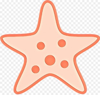 Starfish, Line, Point, Orange, Star PNG