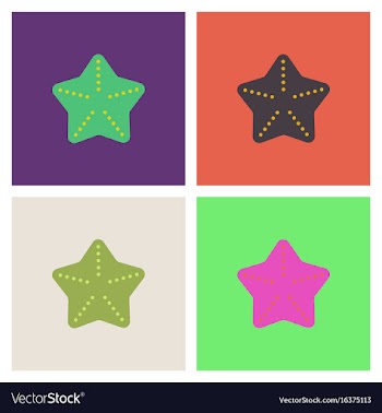 Starfish set vector image