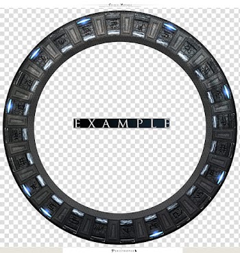Stargate, round gray and black LED light screenshot transparent background PNG clipart