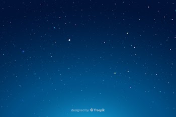 Starry night gradient blue sky Free Vector