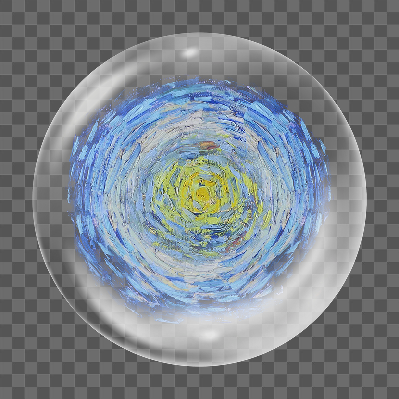 Starry night png sticker, Van | Free PNG - rawpixel