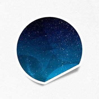 Starry round sticky note sticker | Free  illustration - 2340620