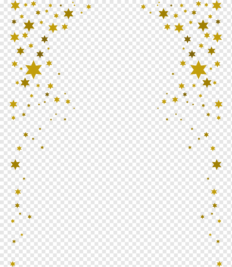 Stars Border, blue surface, frame, angle, white png