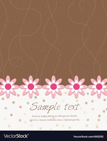 Stars with floral vector image