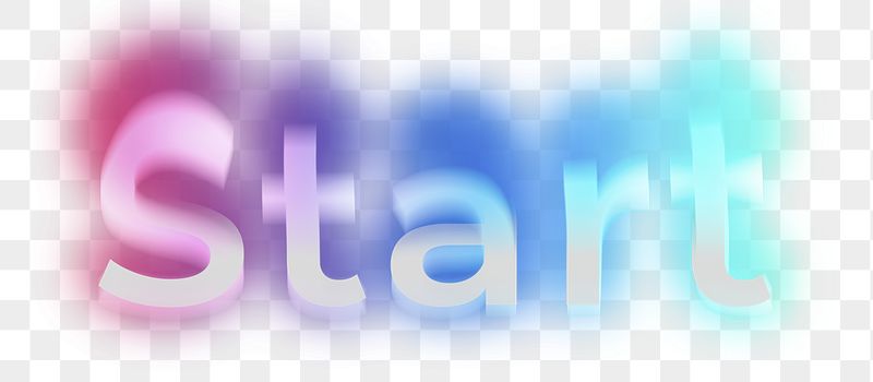 Start png word sticker, neon | Free PNG - rawpixel