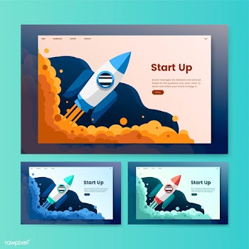 Start up informational website graphic | Free stock vector - 458424