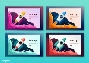 Start up informational website graphic | Free stock vector - 458425