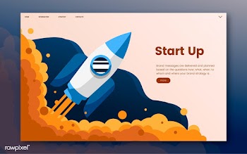 Start up informational website graphic | Free stock vector - 458442
