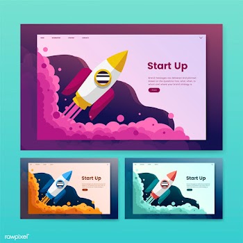 Start up informational website graphic | Free stock vector - 458446