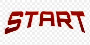 Start word PNG, 3d red font typography | Free stock illustration | High Resolution graphic