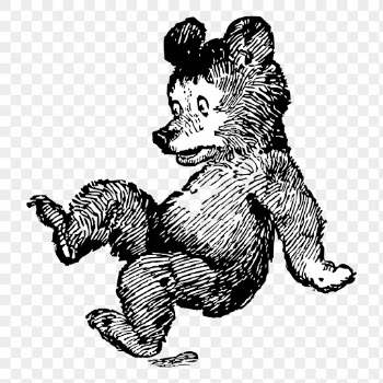 Startled bear png clipart, animal | Free PNG - rawpixel