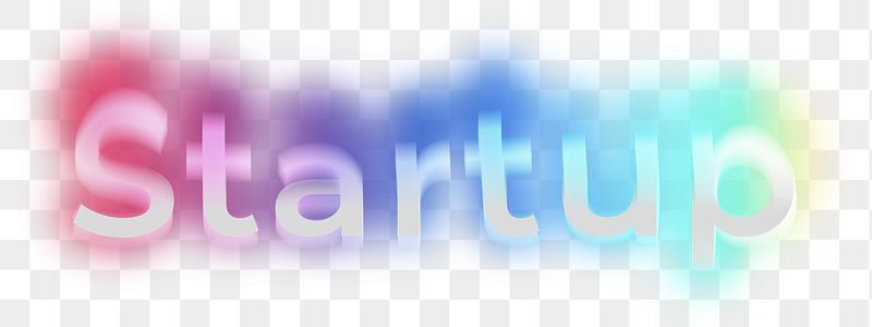Startup png word sticker, neon | Free PNG - rawpixel