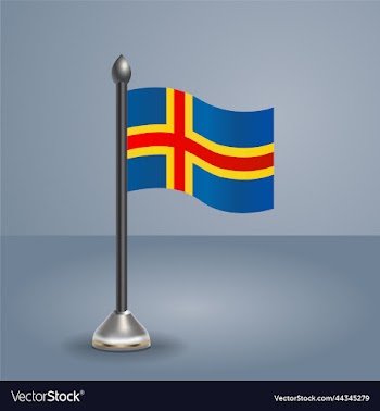 state table flag of aland islands