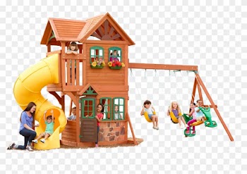Station De Jeux Goldenridge - Big Backyard Goldenridge Climbing Frame