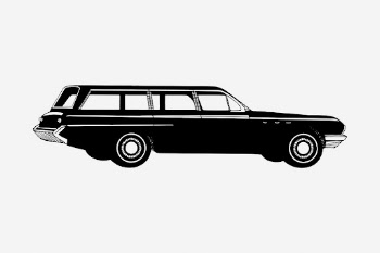 Station wagon car drawing, vintage | Free Photo - rawpixel