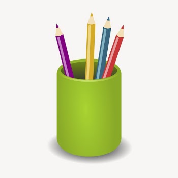 Stationery colored pencils clipart, illustration | Free Vector - rawpixel