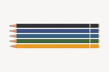 Stationery colored pencils clipart, illustration | Free Vector - rawpixel